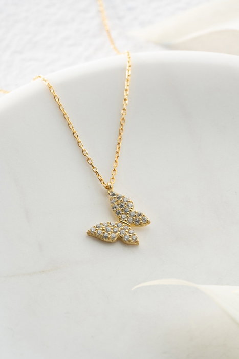 Heliophilia Silver Collar de Plata de Ley 925 con Circón en Oro y Blanco
